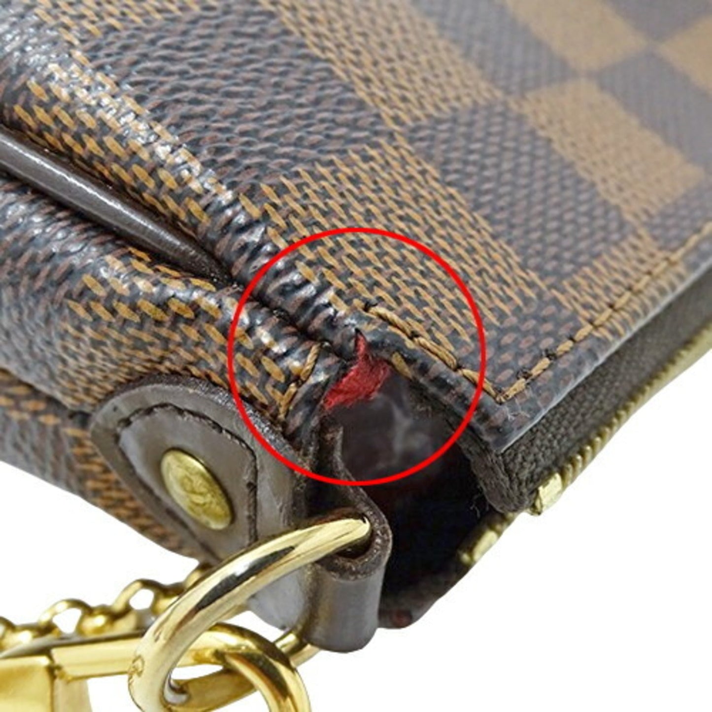 Louis Vuitton Brown Damier Canvas Ebene Damier Canvas Handbag Pouch Shoulder Bag