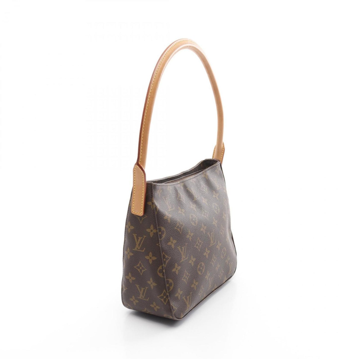 Louis Vuitton Brown Coated Canvas Leather Shoulder Bag