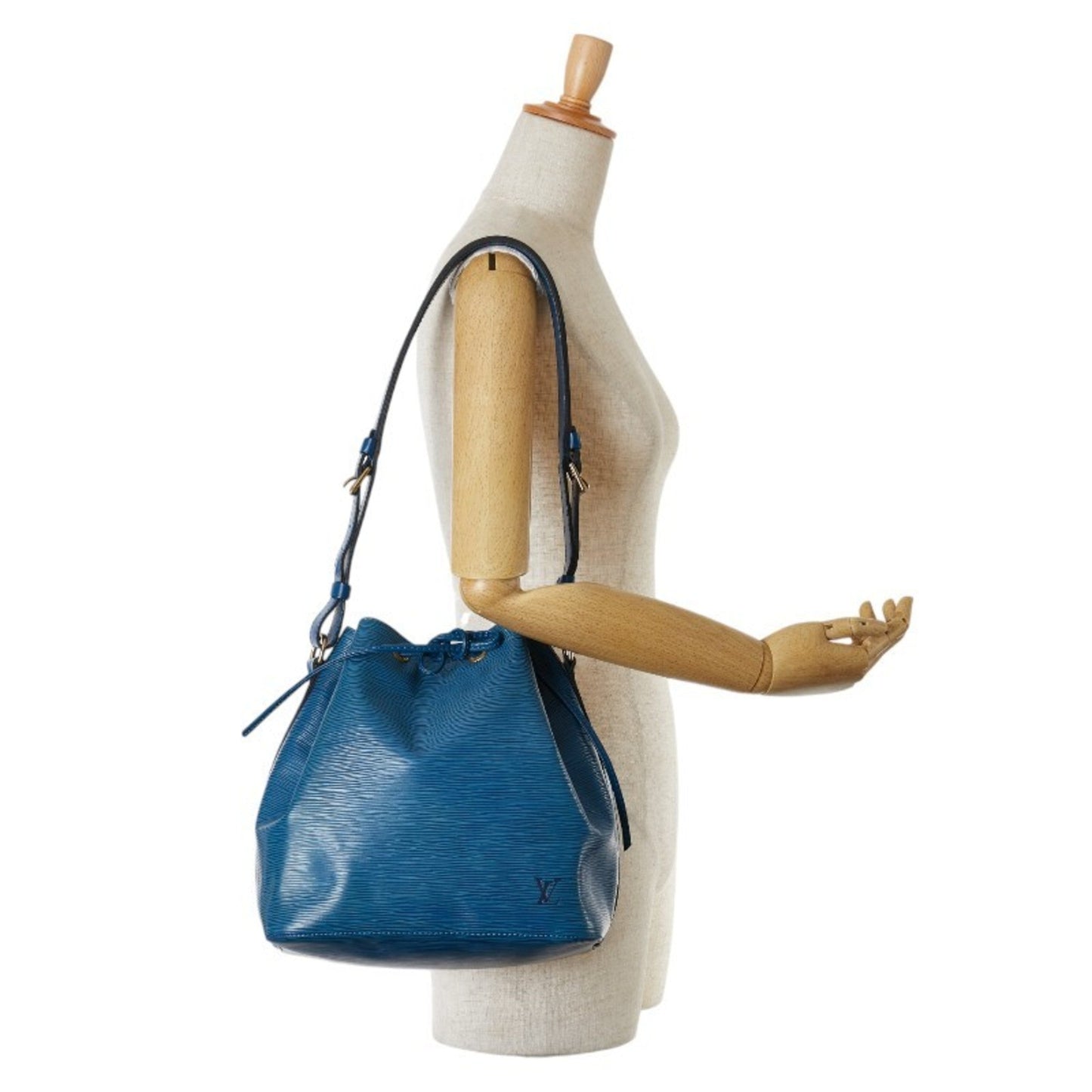 Louis Vuitton Toledo Blue Leather Shoulder Bag