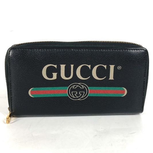 Gucci Black Leather Long Wallet (Bi-Fold) ()