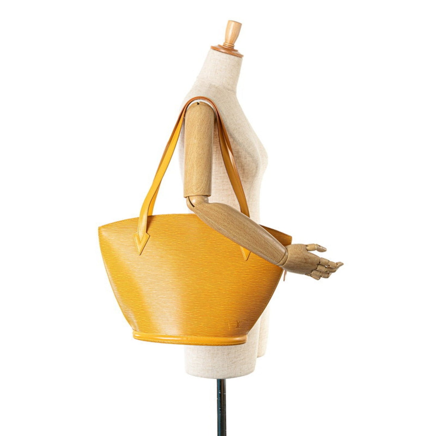 Louis Vuitton Yellow Leather Shoulder Bag Tote Bag