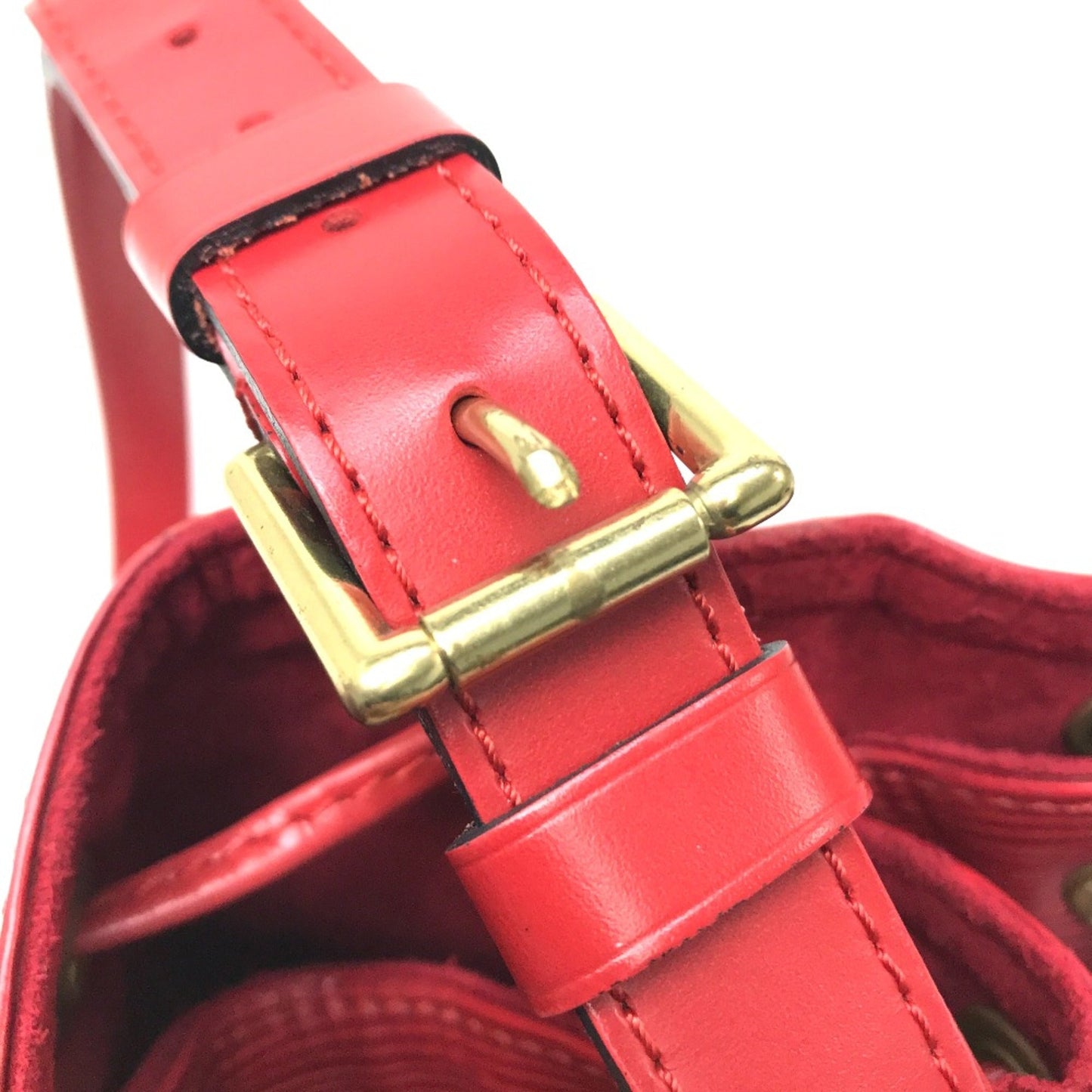 Louis Vuitton Red Leather Shoulder Bag