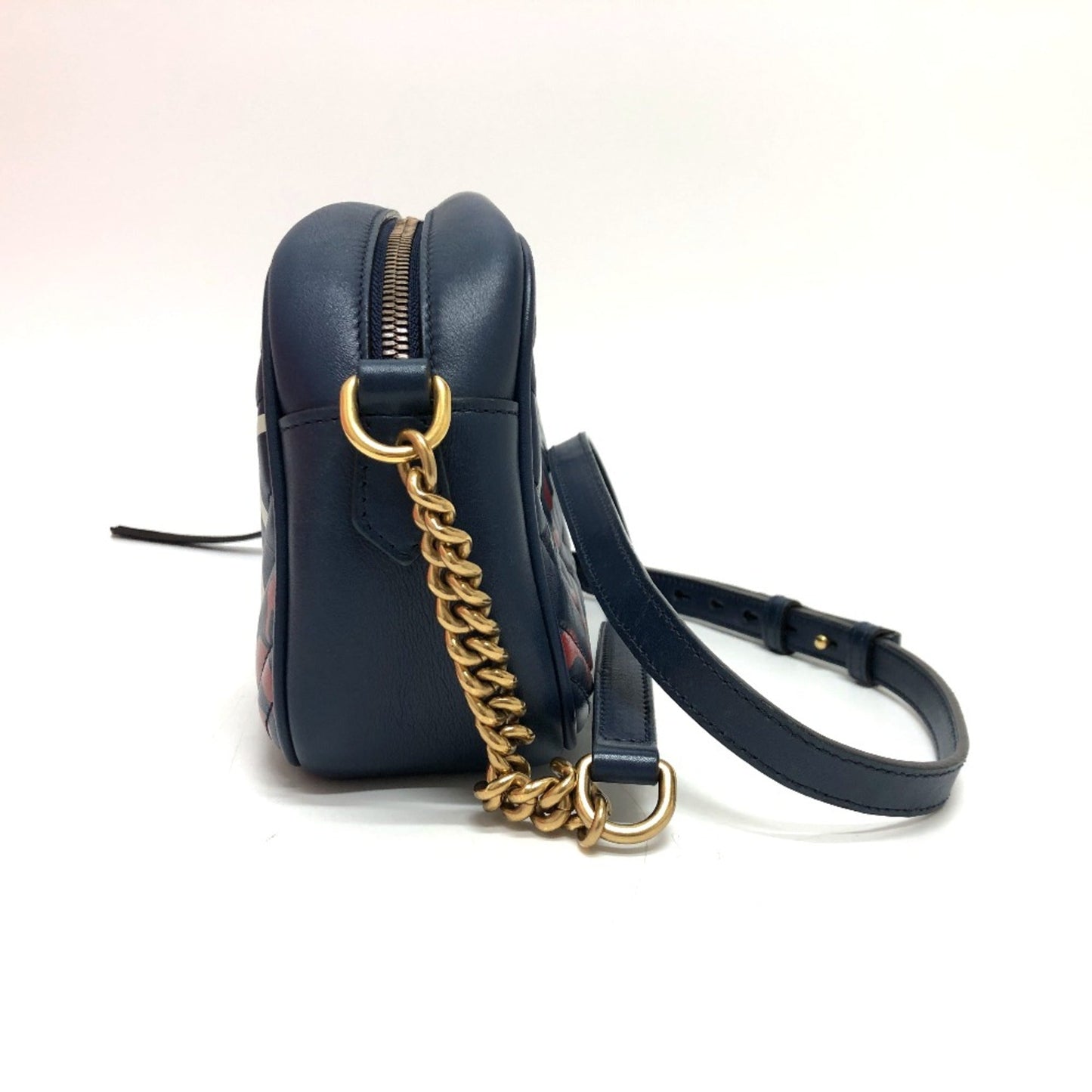Gucci Blue Leather Shoulder Bag