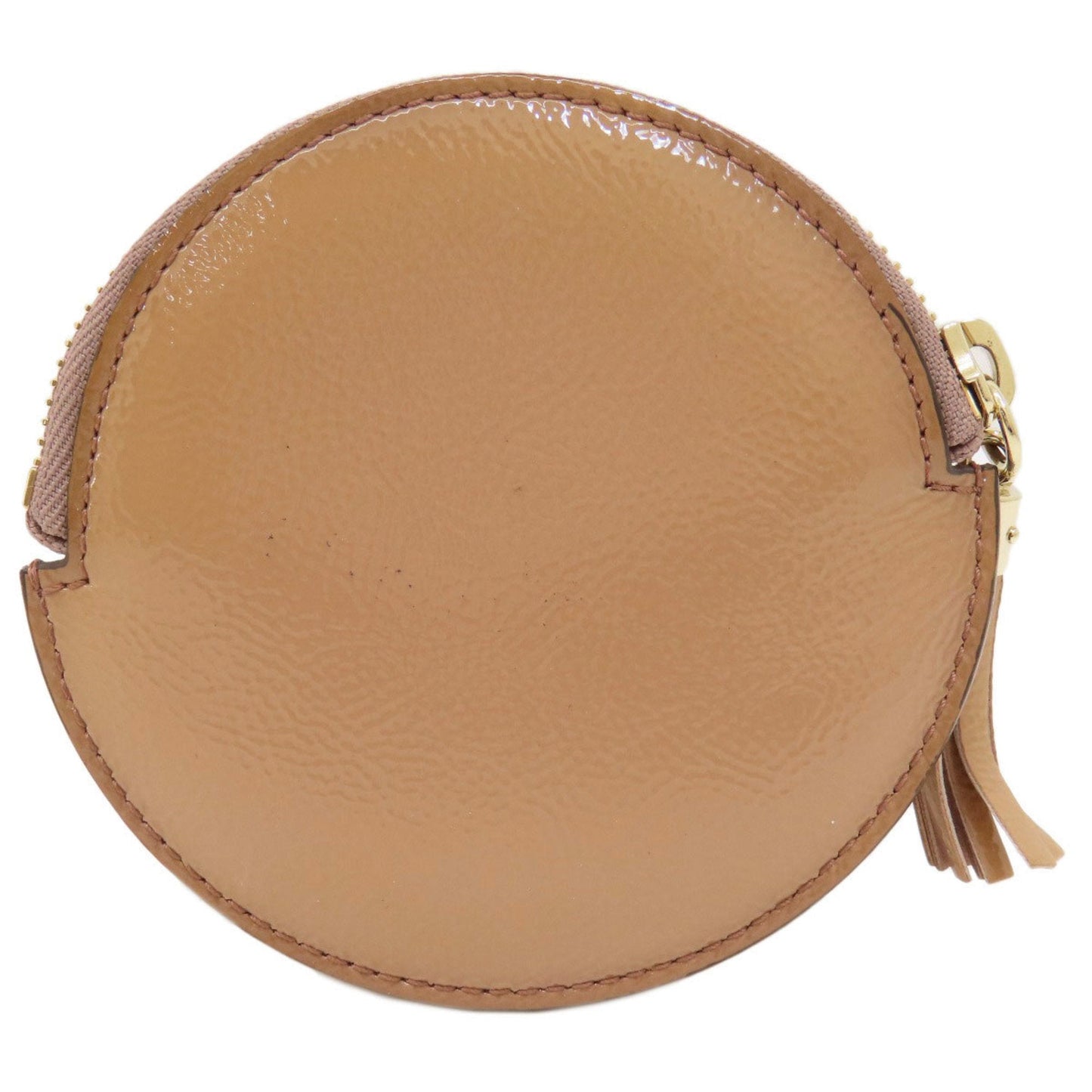 Gucci Beige Patent Leather Coin Purse/Coin Case
