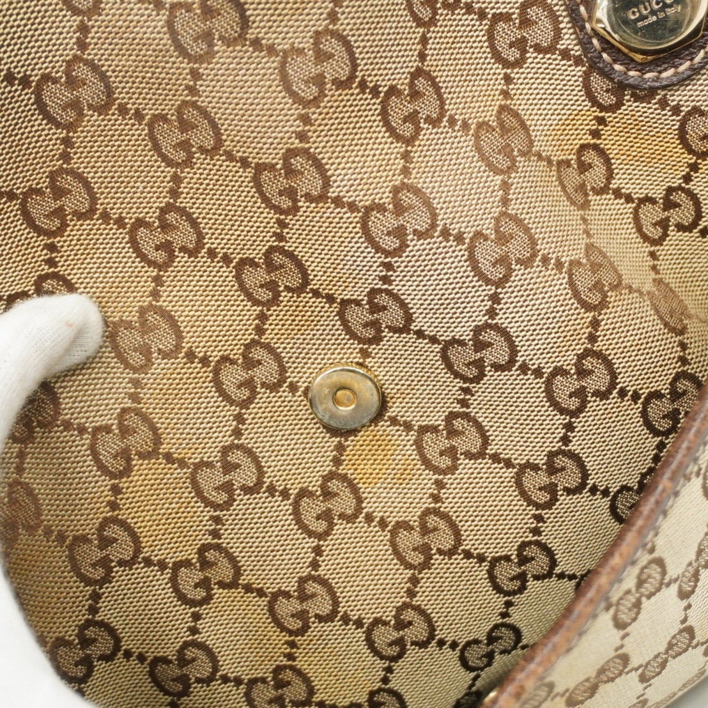 Gucci Brown Canvas Tote Bag