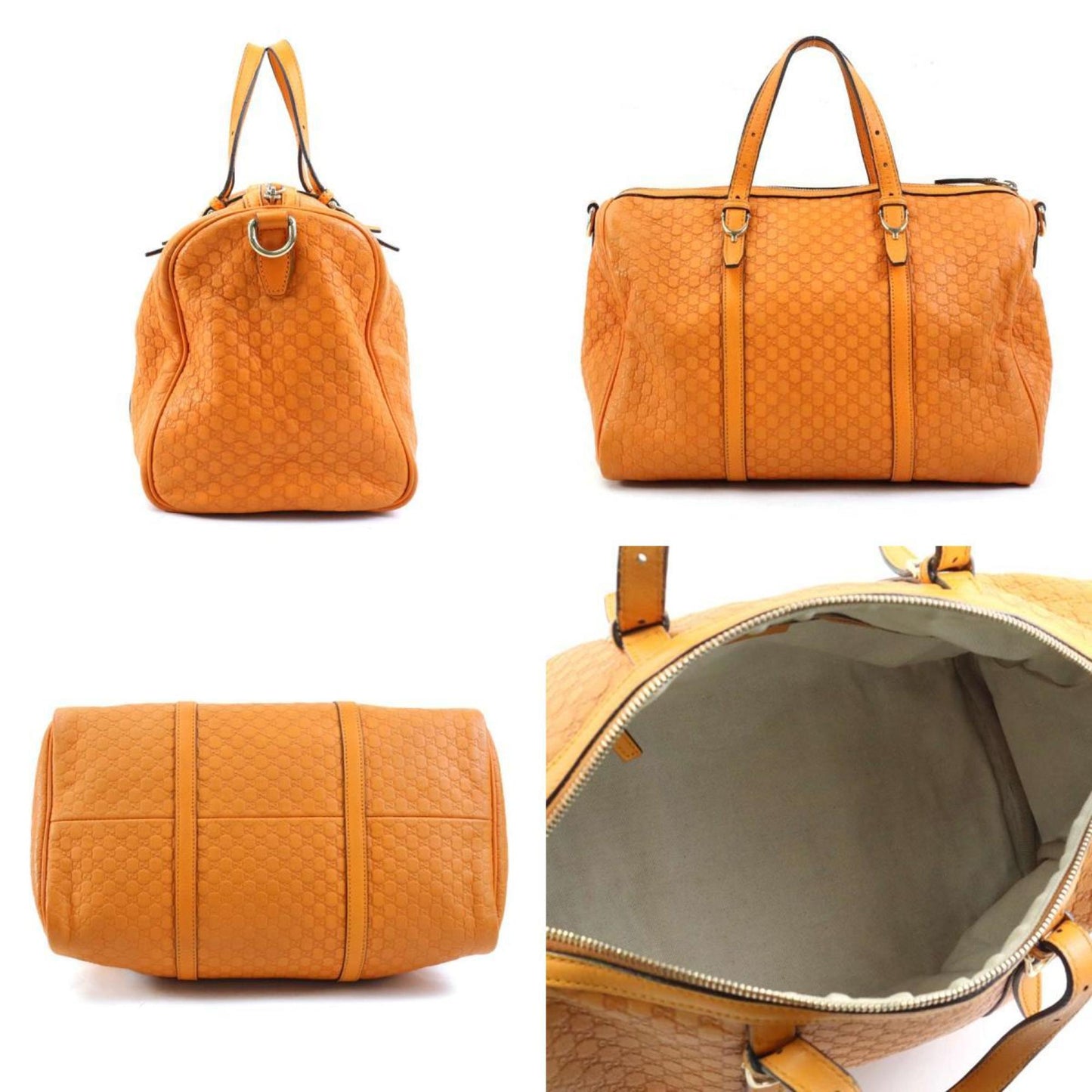 Gucci Gold Leather Handbag Shoulder Bag
