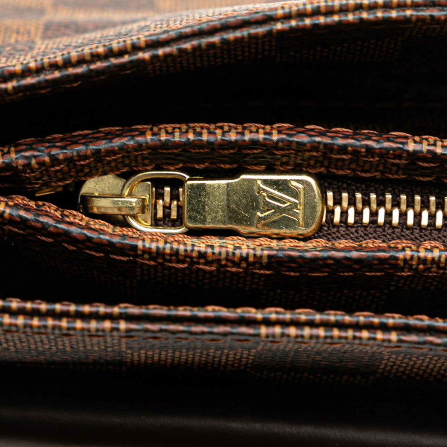 Louis Vuitton Brown Damier Canvas Pvc Leather Shoulder Bag