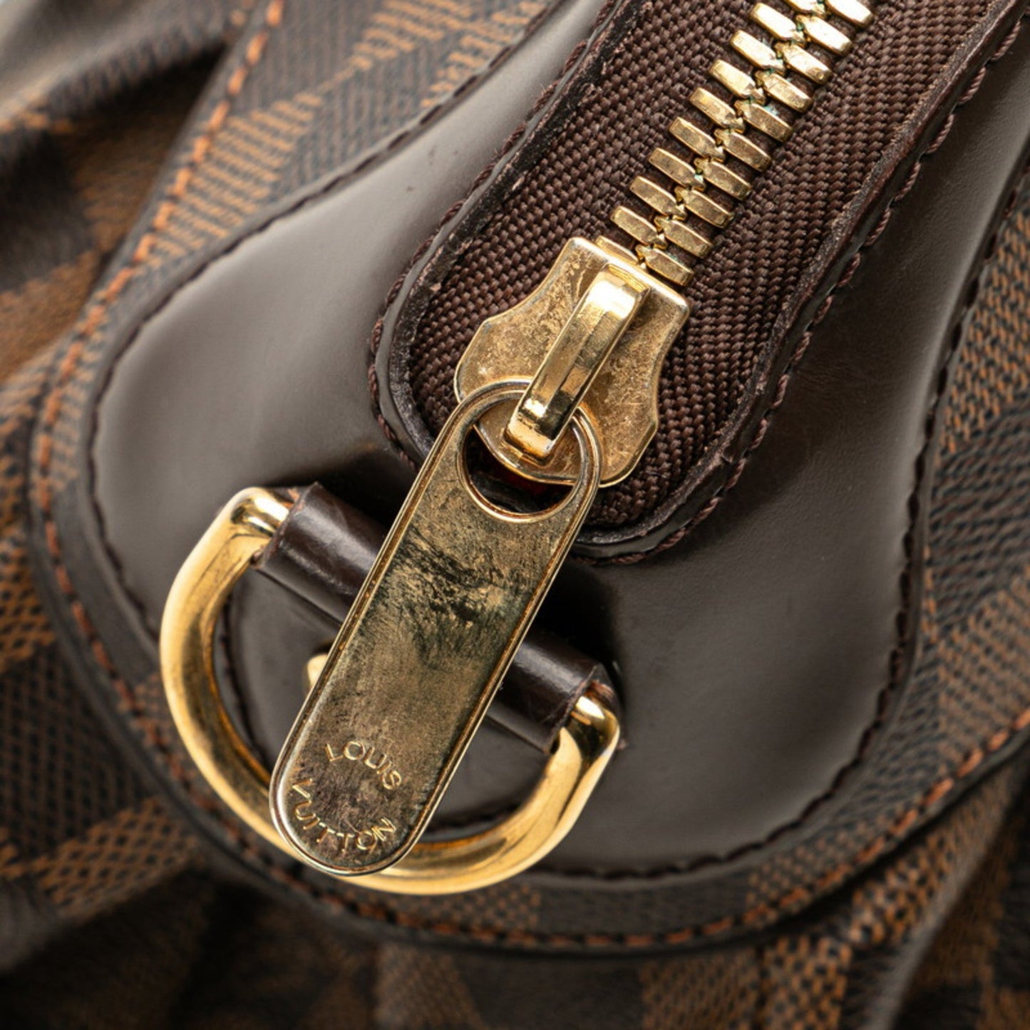 Louis Vuitton Brown Pvc Leather Handbag Shoulder Bag