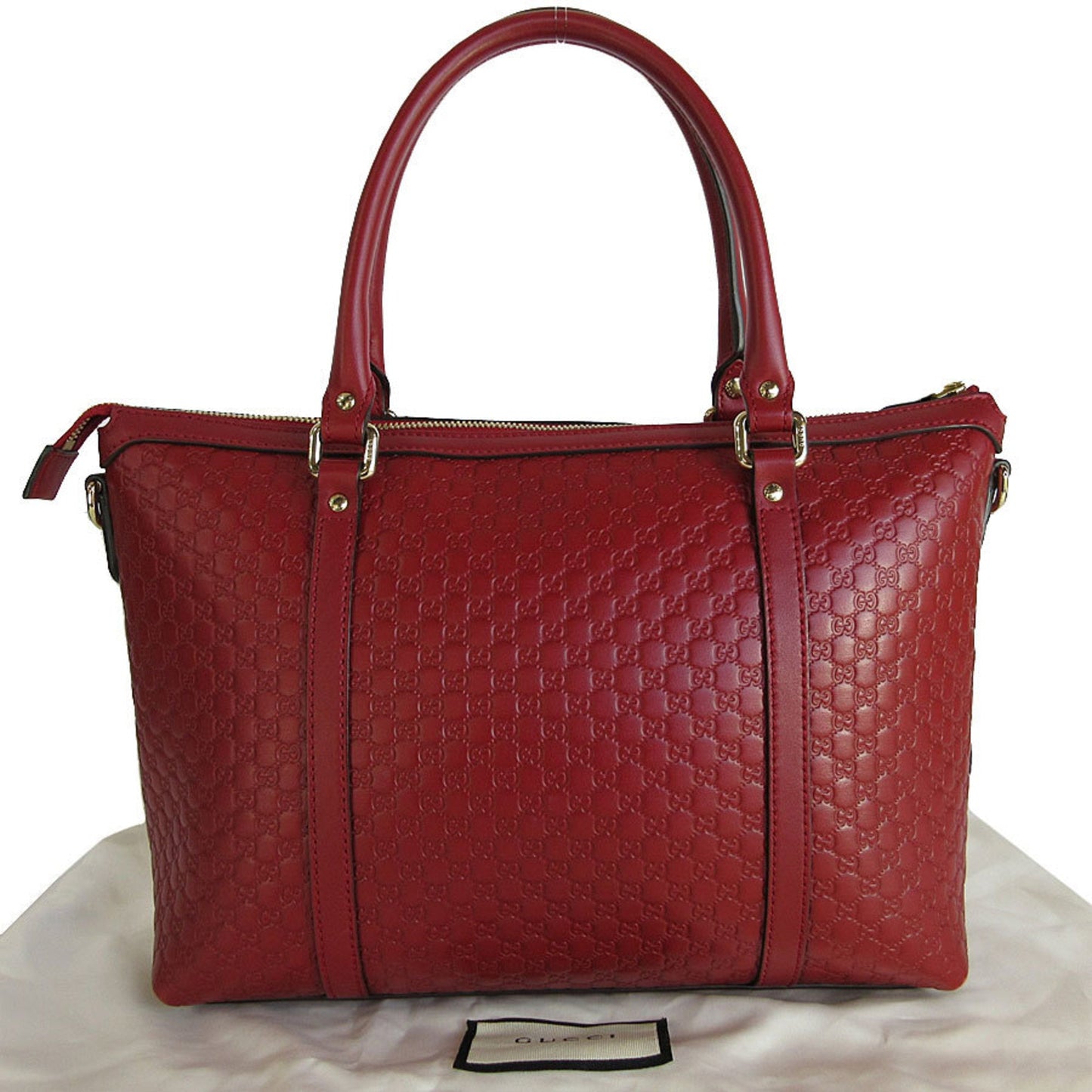 Gucci Dark Red Leather Handbag Shoulder Bag