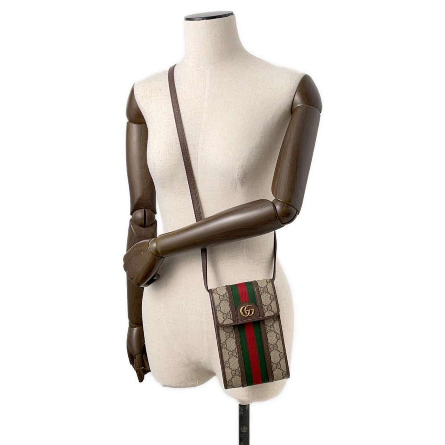 Gucci Brown Pvc Leather Shoulder Bag