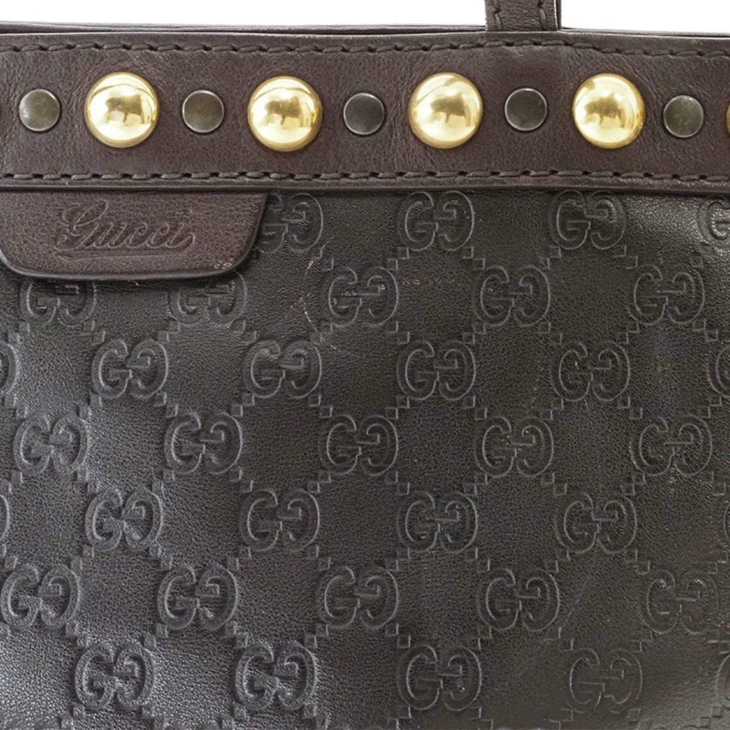 Gucci Guccissima Brown Leather Shoulder Bag Tote Bag