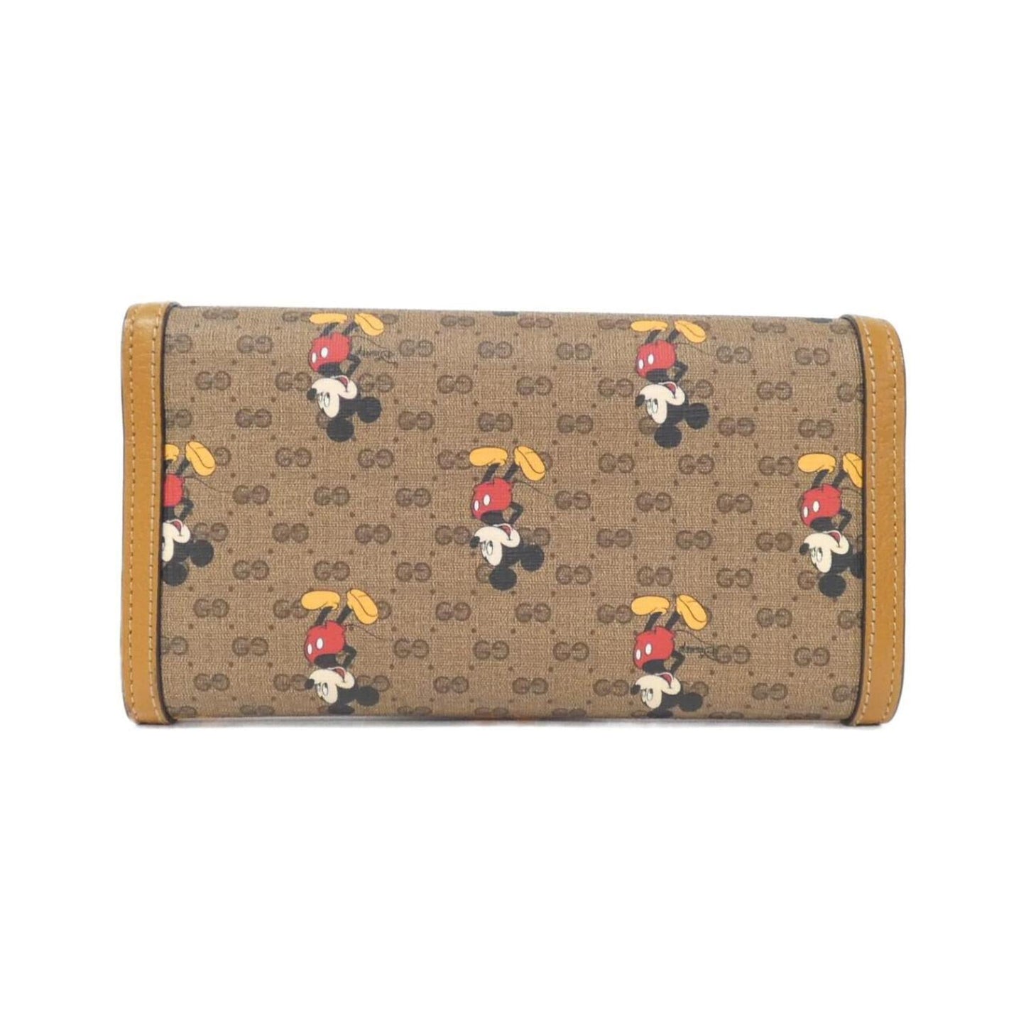 Gucci Beige Light Brown Gg Supreme Leather Long Wallet (Bi-Fold)