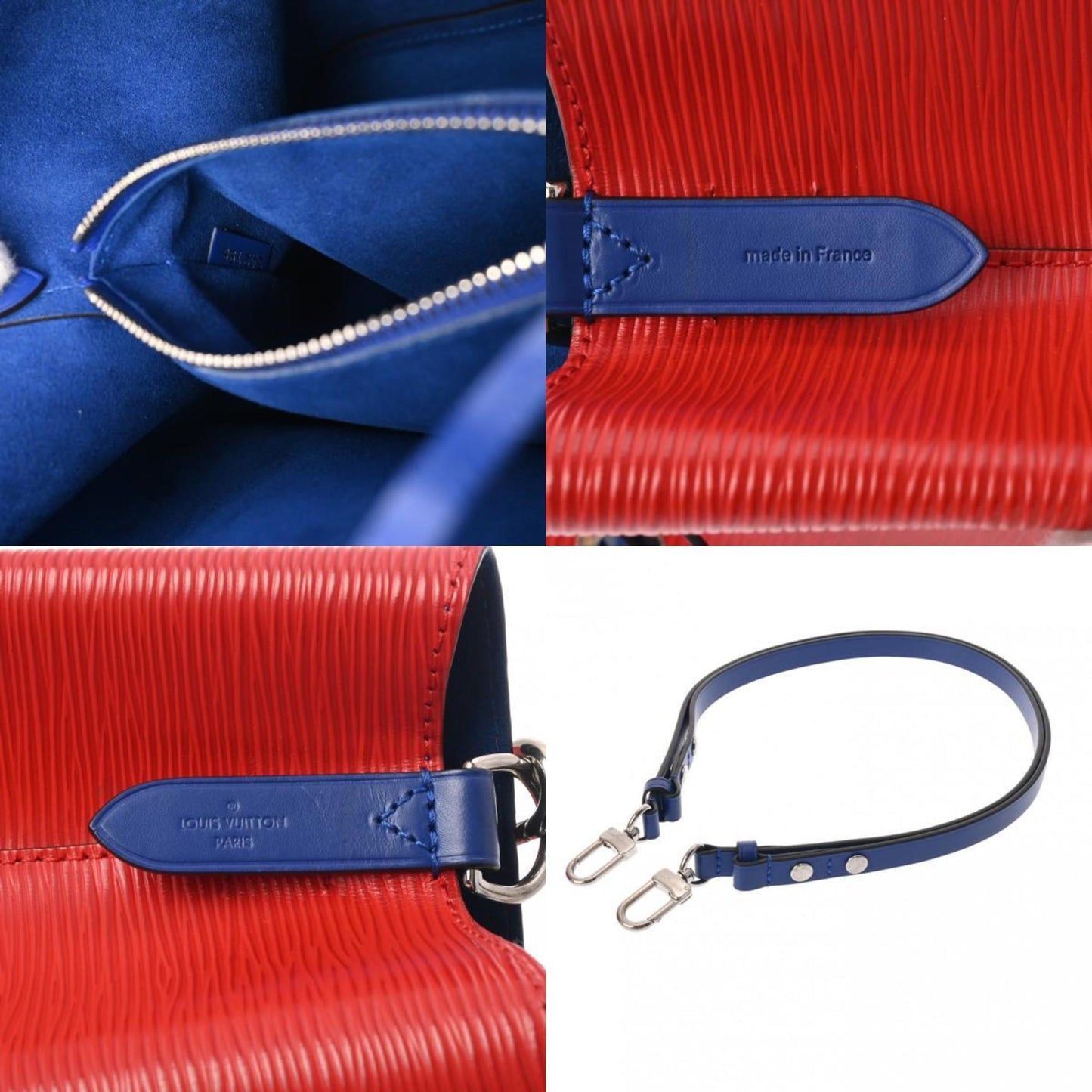 Louis Vuitton Blue Coquelicots Epi Leather Shoulder Bag