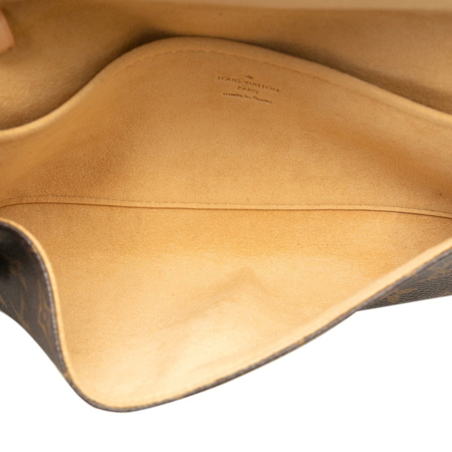 Louis Vuitton Brown Pvc Leather Pochette Shoulder Bag