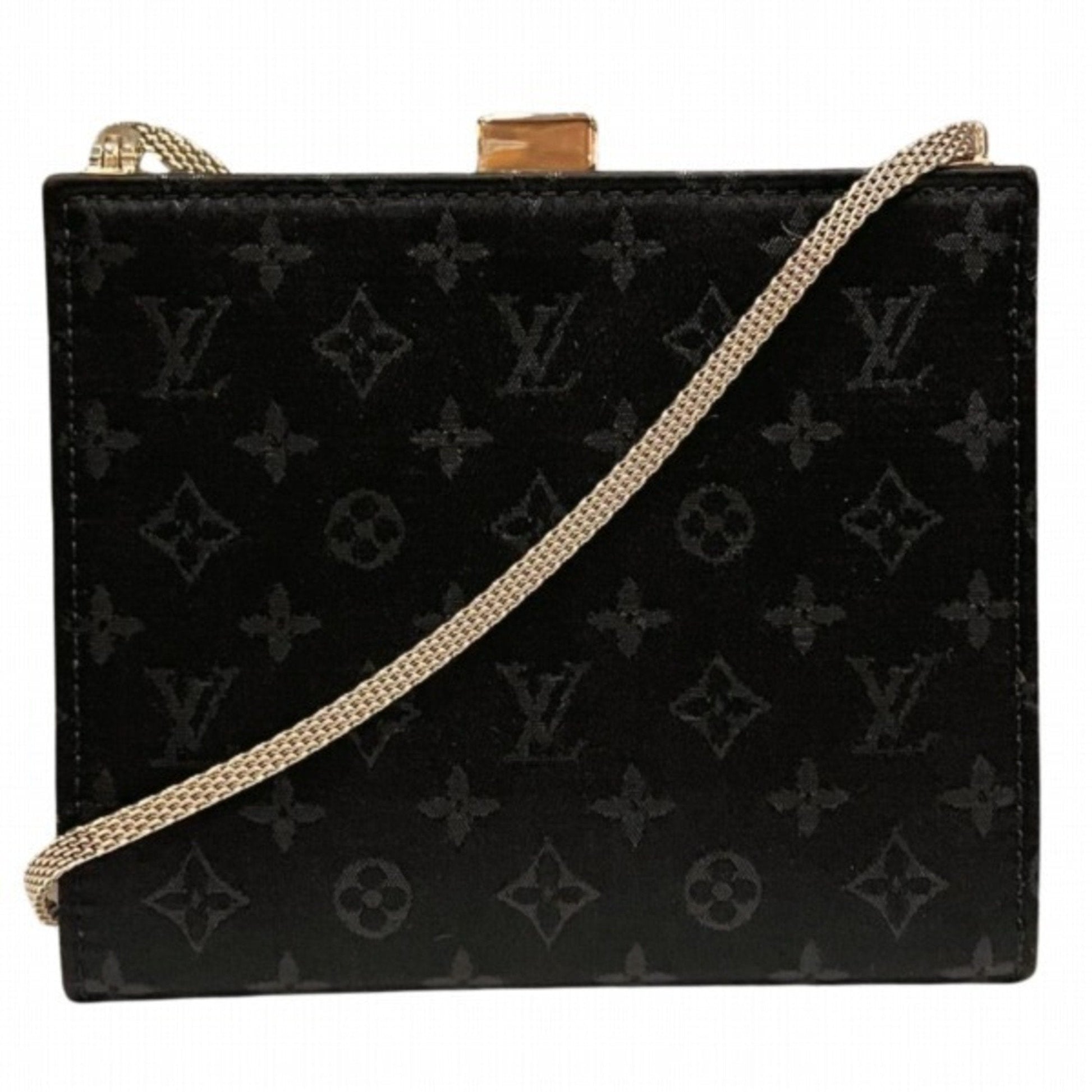 Louis Vuitton Monogram Satin Black Monogram Satin Shoulder Bag ()