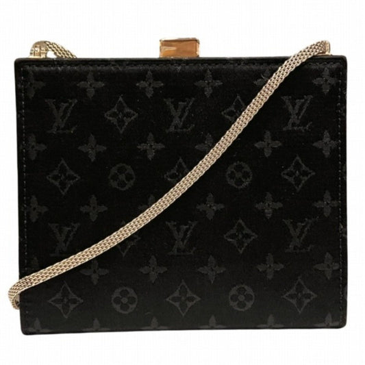 Louis Vuitton Monogram Satin Black Monogram Satin Shoulder Bag ()