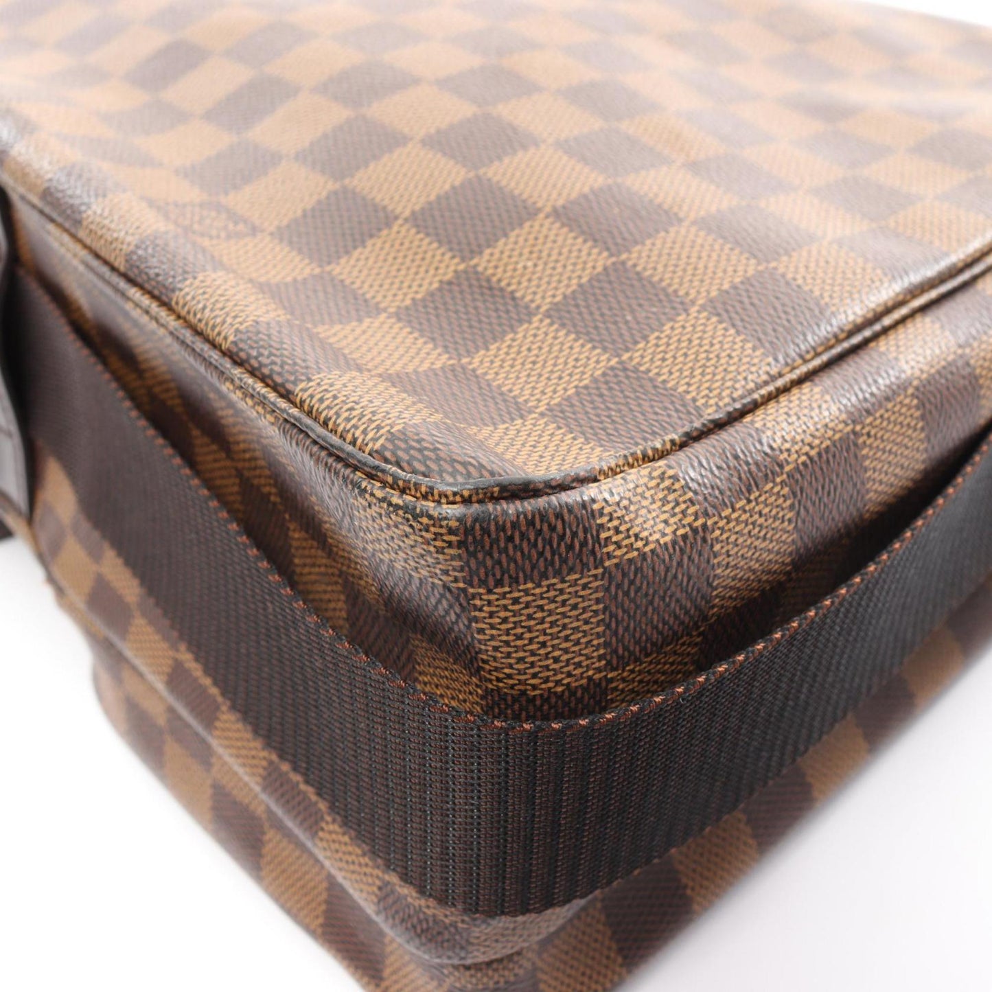 Louis Vuitton Damier Brown Coated Canvas Leather Shoulder Bag