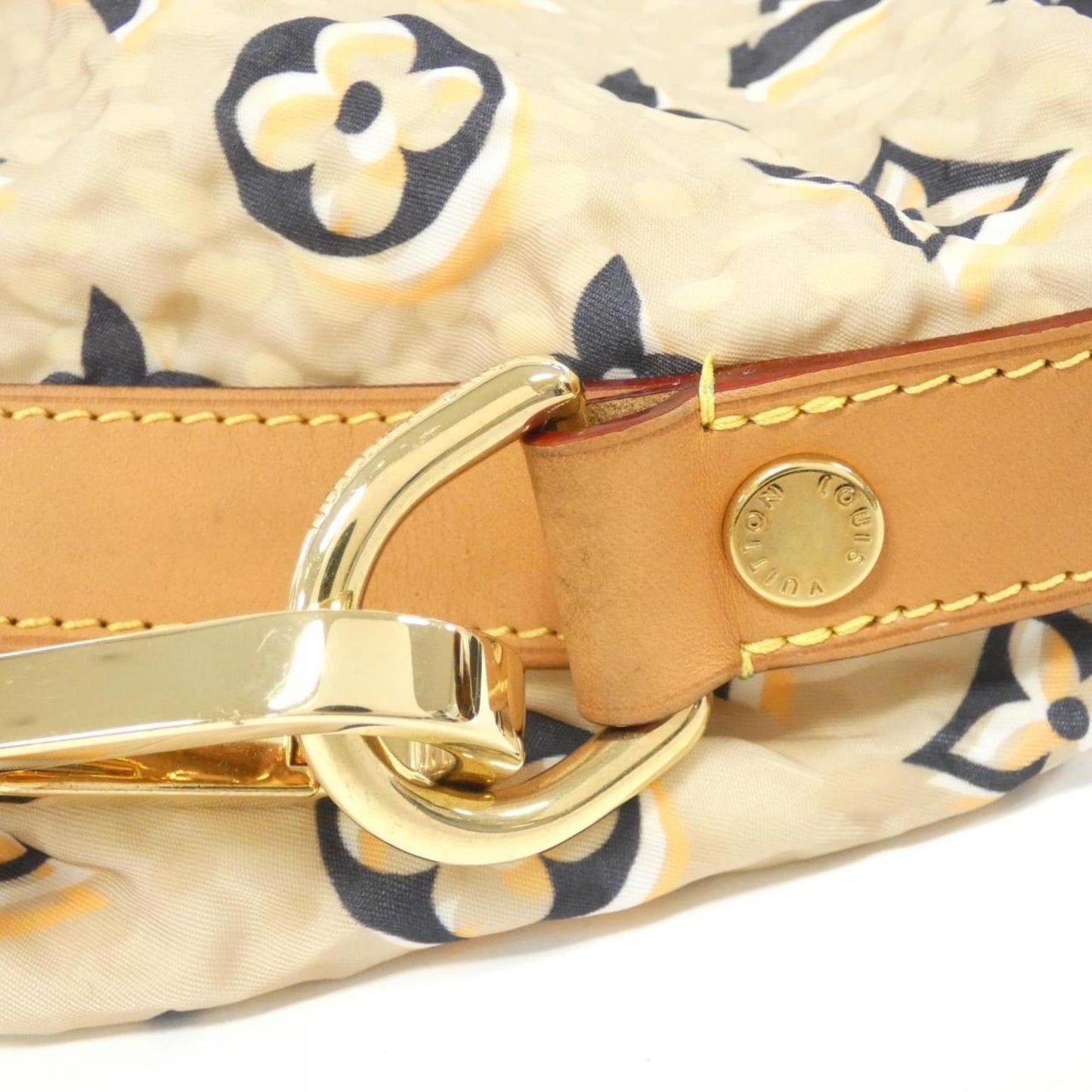 Louis Vuitton Beige Nylon Canvas Shoulder Bag