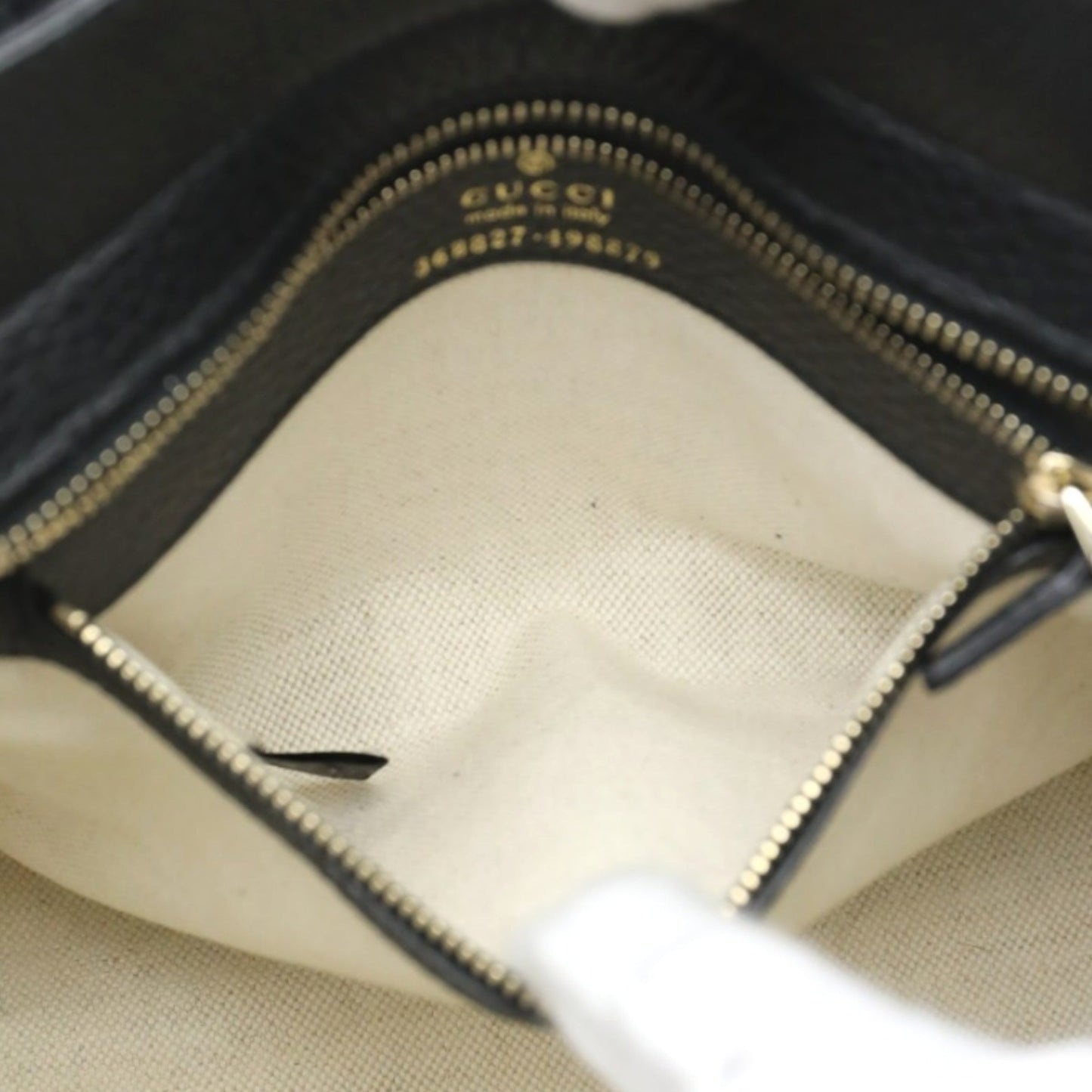 Gucci Black Leather Tote Bag