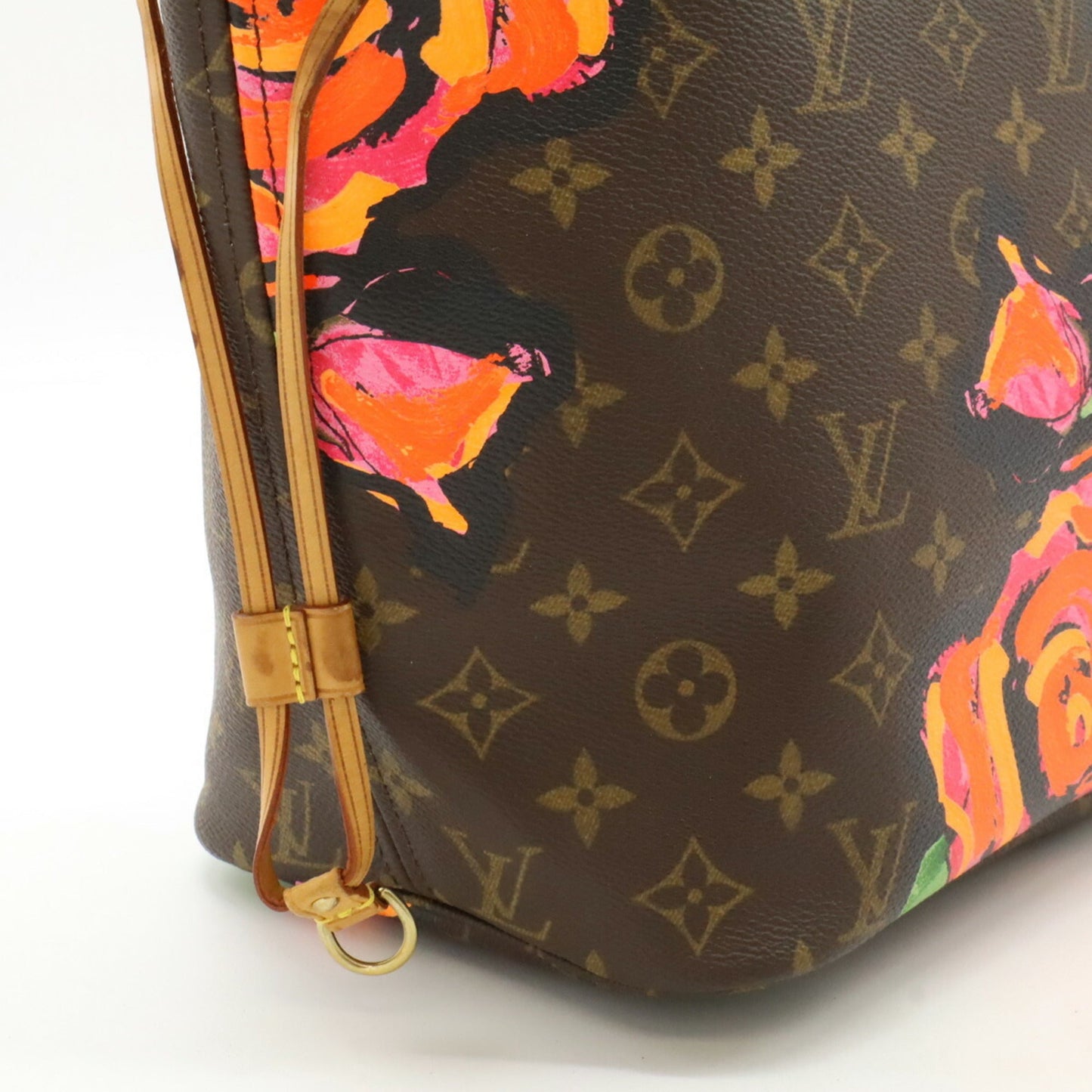 Louis Vuitton Brown Green Monogram Orange Pink Monogram Rose Shoulder Bag Tote Bag