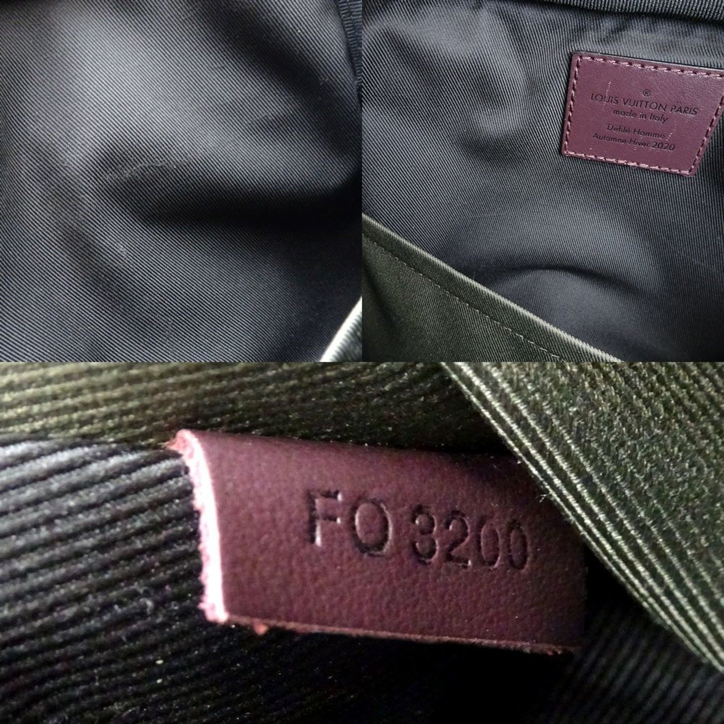 Louis Vuitton Black Canvas Leather Shoulder Bag