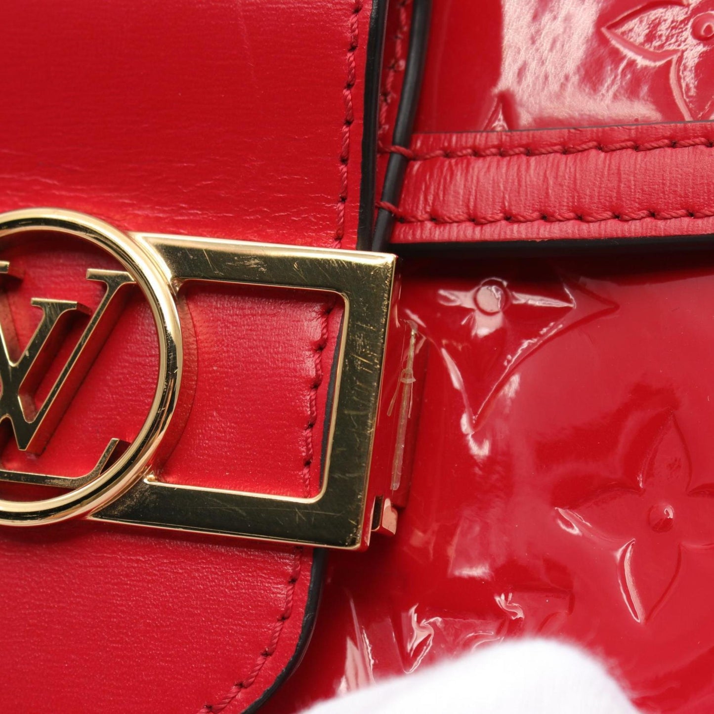Louis Vuitton Red Color Monogram Vernis Shoulder Bag