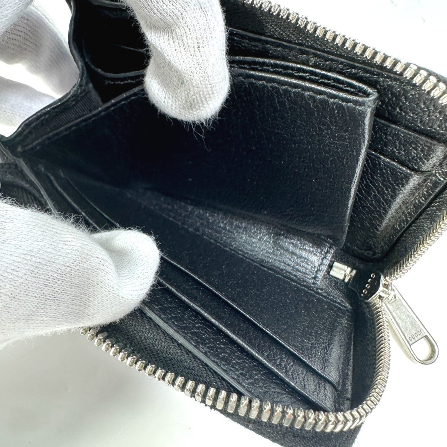 Gucci Black Leather Coin Purse/Coin Case