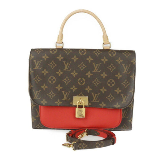 Louis Vuitton Brown Coquelicots Monogram Canvas Leather Handbag Shoulder Bag Tote Bag ()