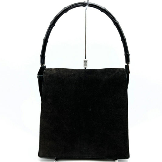 Gucci Black Suede Handbag Shoulder Bag ()