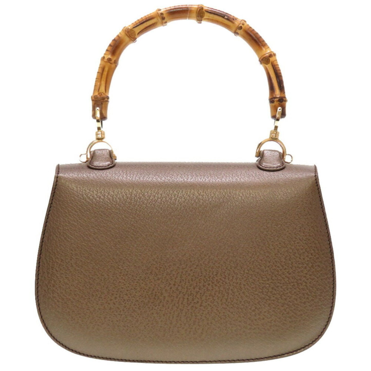 Gucci Bronze Bamboo Leather Handbag Shoulder Bag