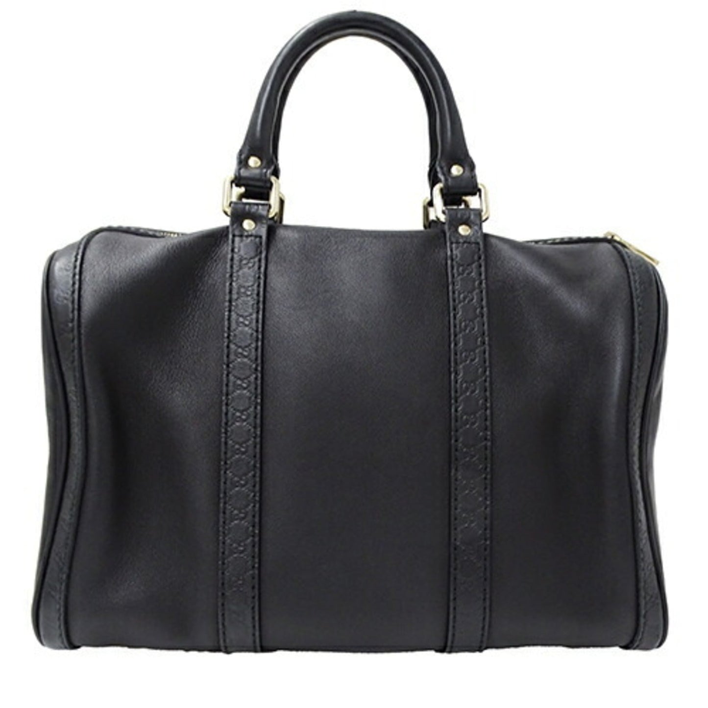 Gucci Microguccissima Black Leather Boston Bag Handbag Shoulder Bag