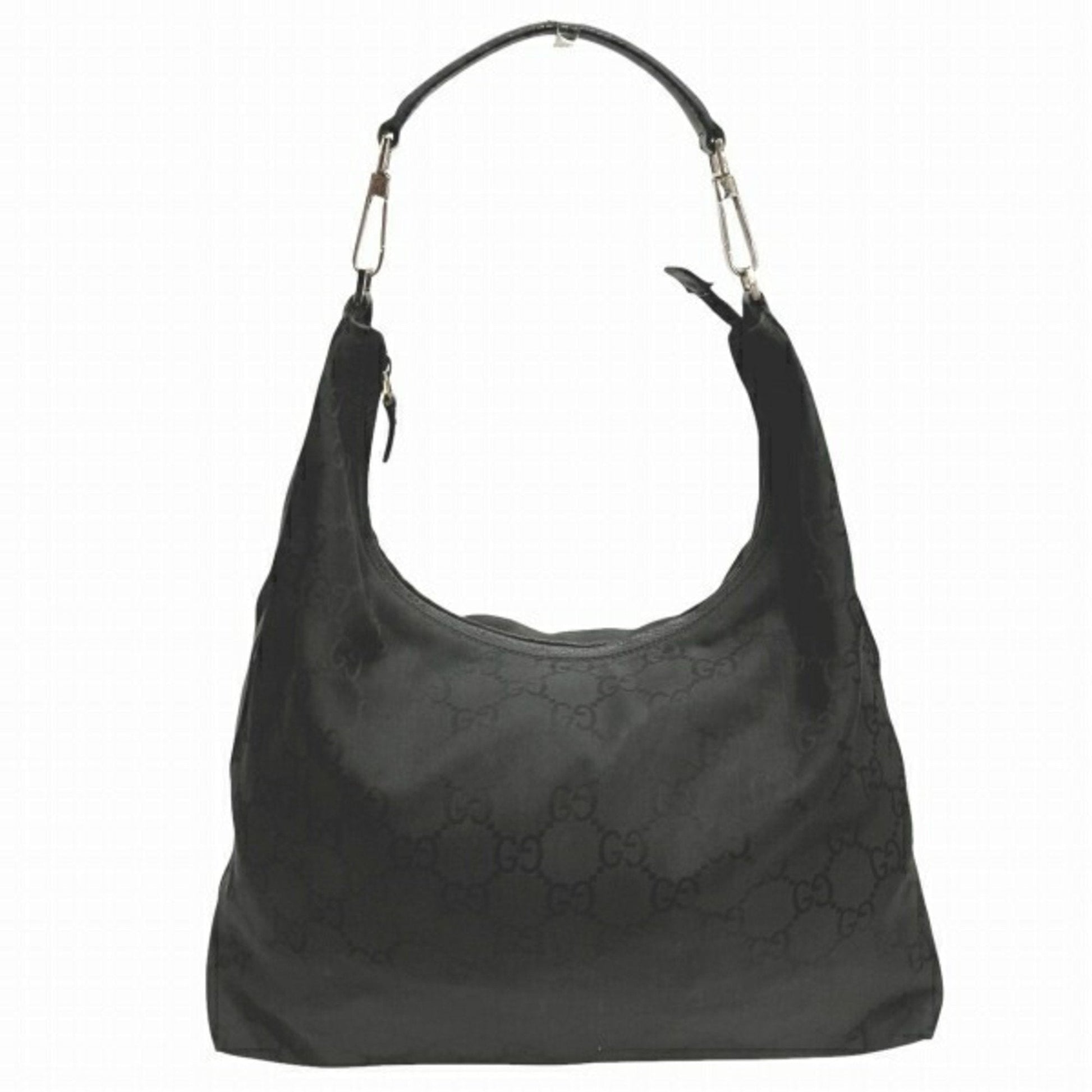 Gucci Black Nylon Leather Shoulder Bag ()