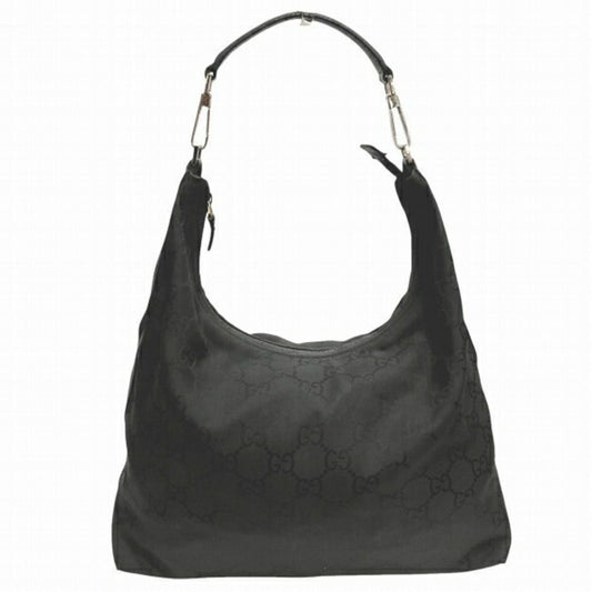 Gucci Black Nylon Leather Shoulder Bag ()