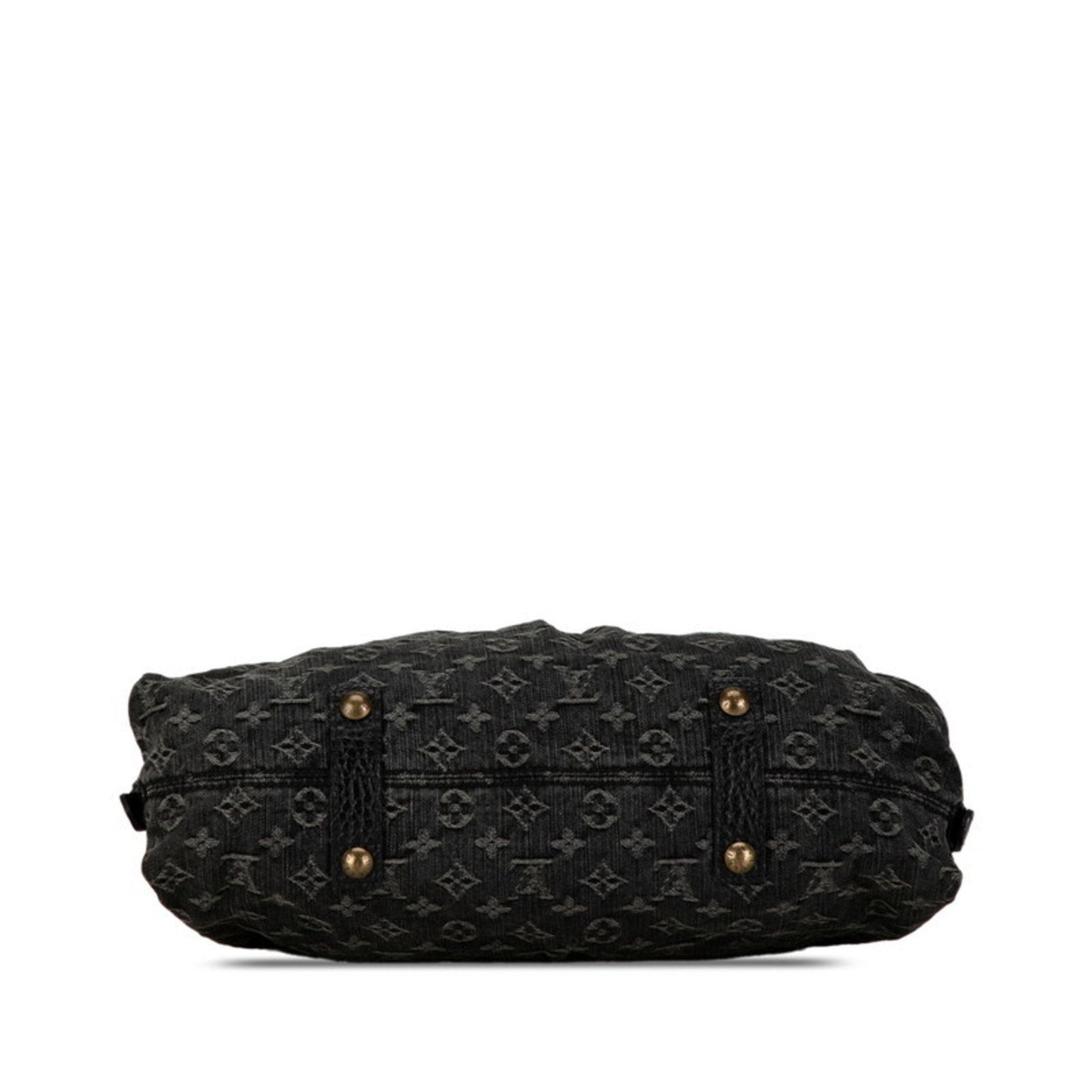 Louis Vuitton Black Noir Canvas Leather Handbag Shoulder Bag