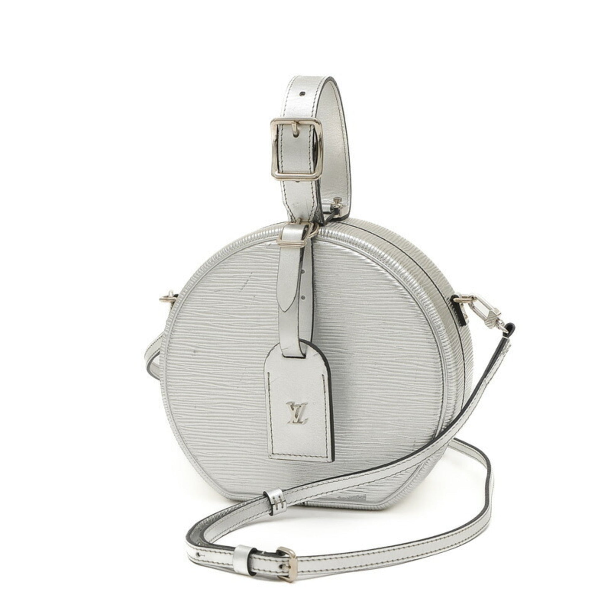 Louis Vuitton Silver Epi Leather Handbag Shoulder Bag ()