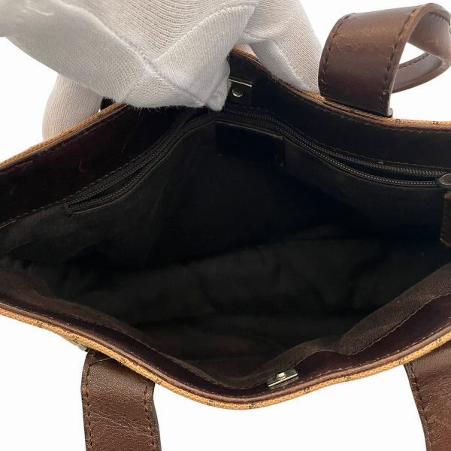 Gucci Gg Canvas Brown Canvas Leather Handbag