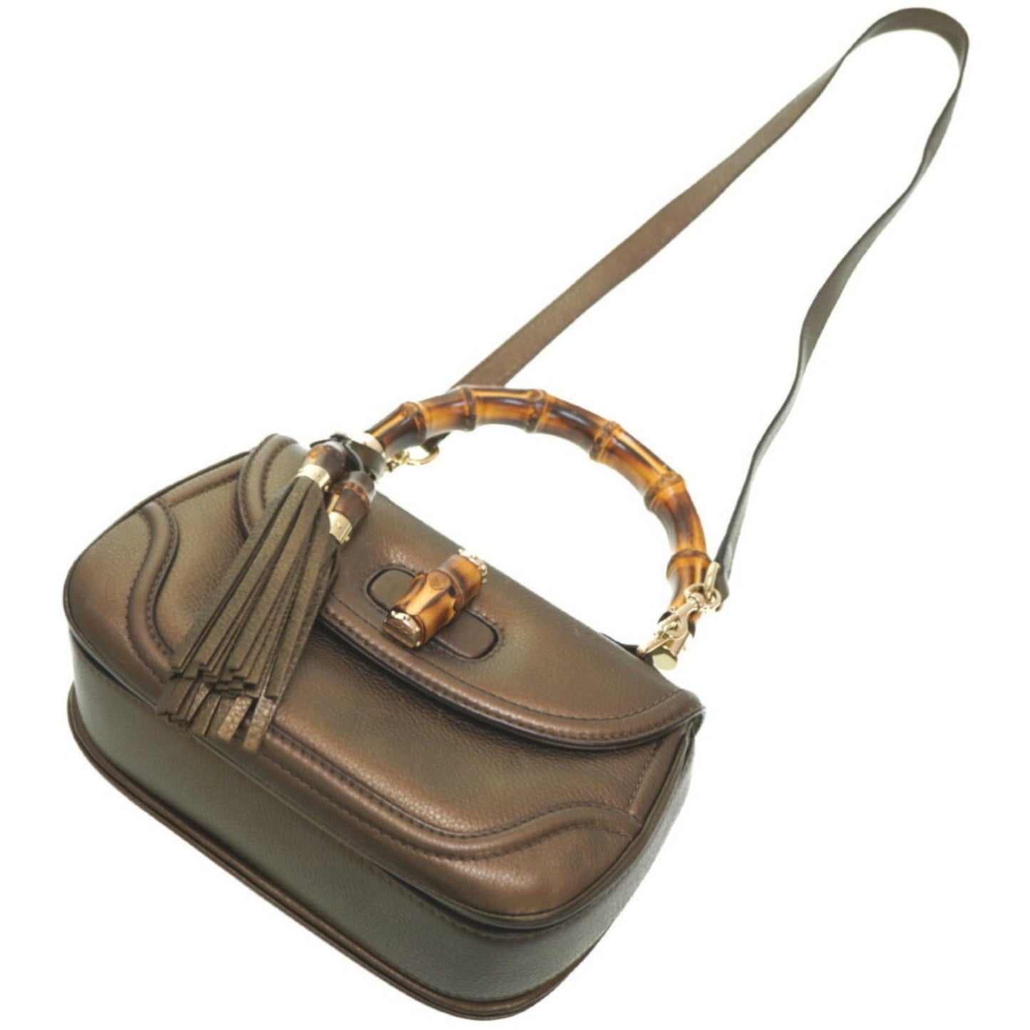 Gucci Gold Leather Handbag