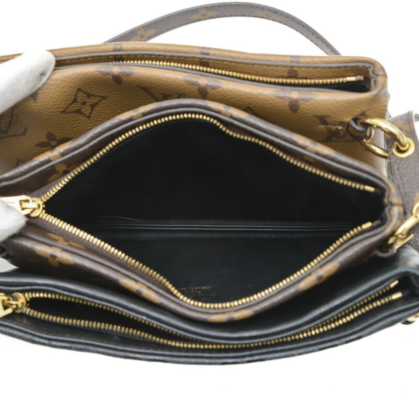 Louis Vuitton Black Monogram Monogram Reverse Leather Pochette Shoulder Bag
