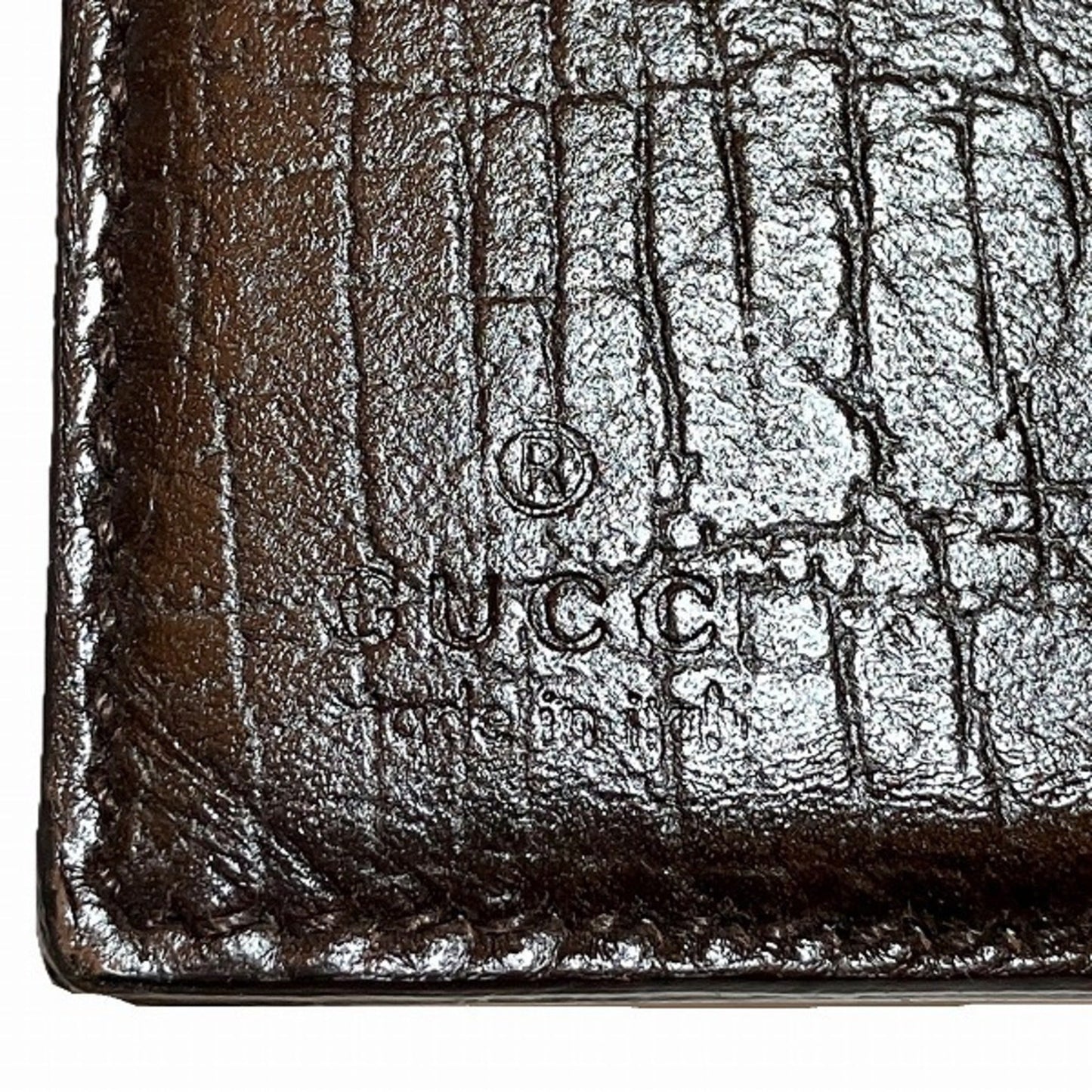 Gucci Brown Gg Supreme Leather Wallet (Bi-Fold)