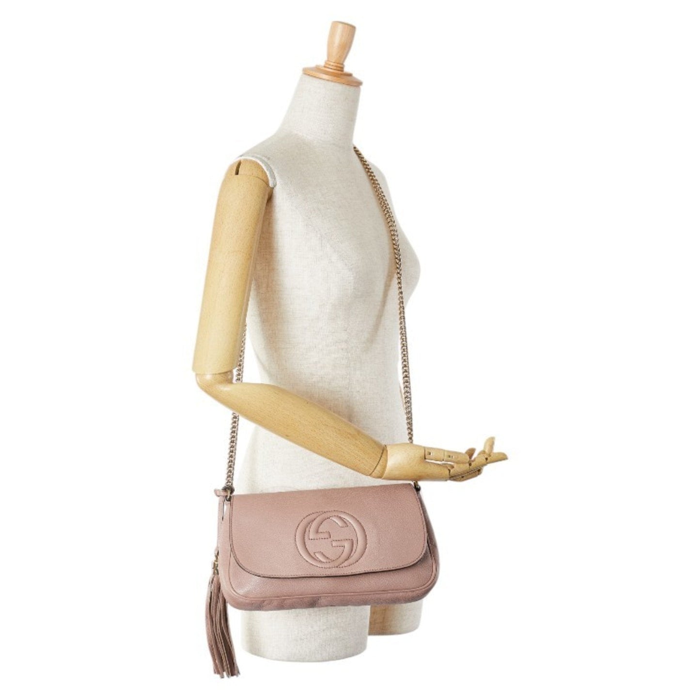 Gucci Pink Leather Shoulder Bag