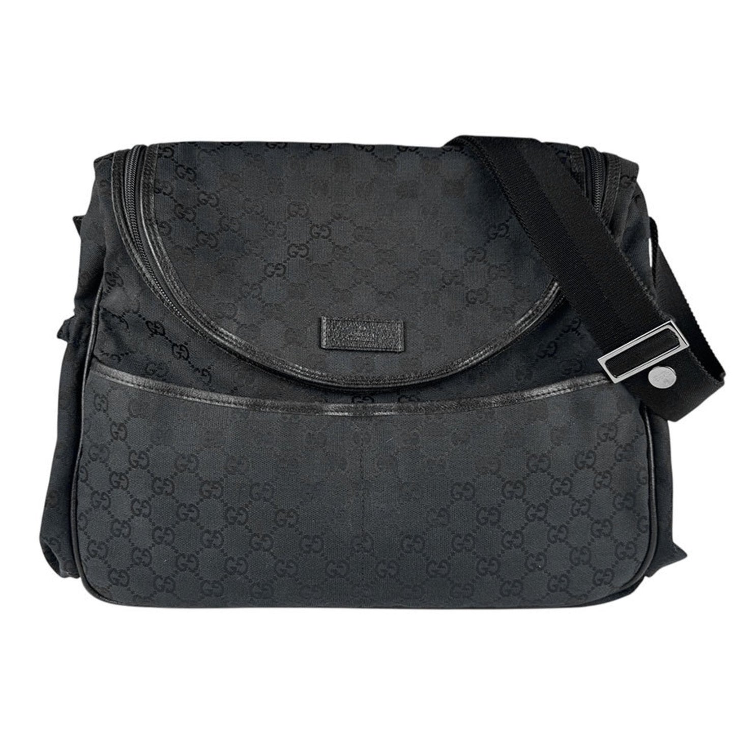 Gucci Black Gg Canvas Shoulder Bag ()