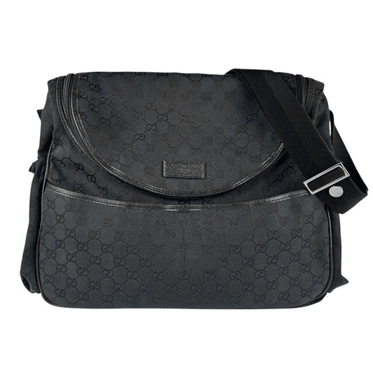 Gucci Black Gg Canvas Shoulder Bag ()
