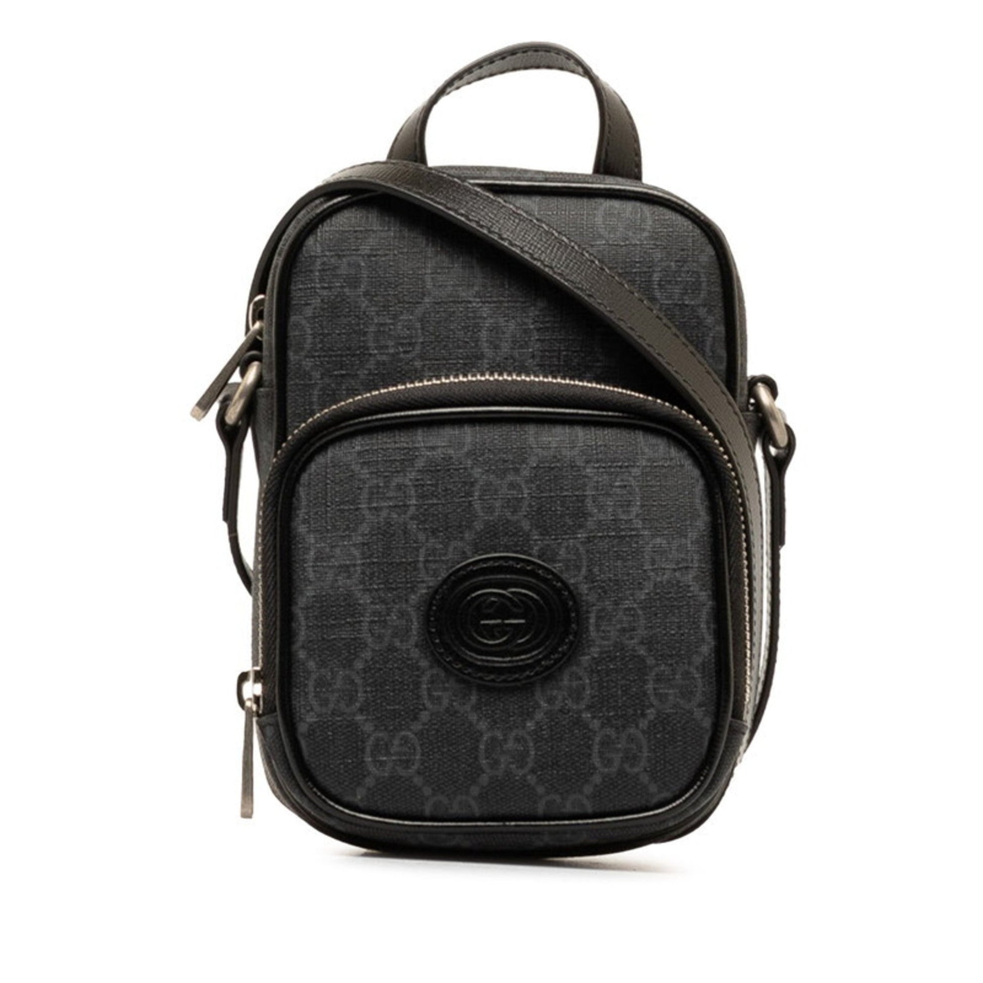 Gucci Black Pvc Leather Shoulder Bag ()