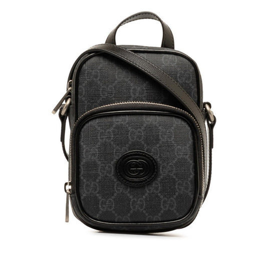 Gucci Black Pvc Leather Shoulder Bag ()
