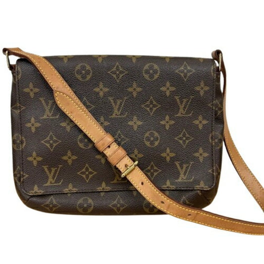 Louis Vuitton Monogram Brown Pvc Leather Shoulder Bag ()