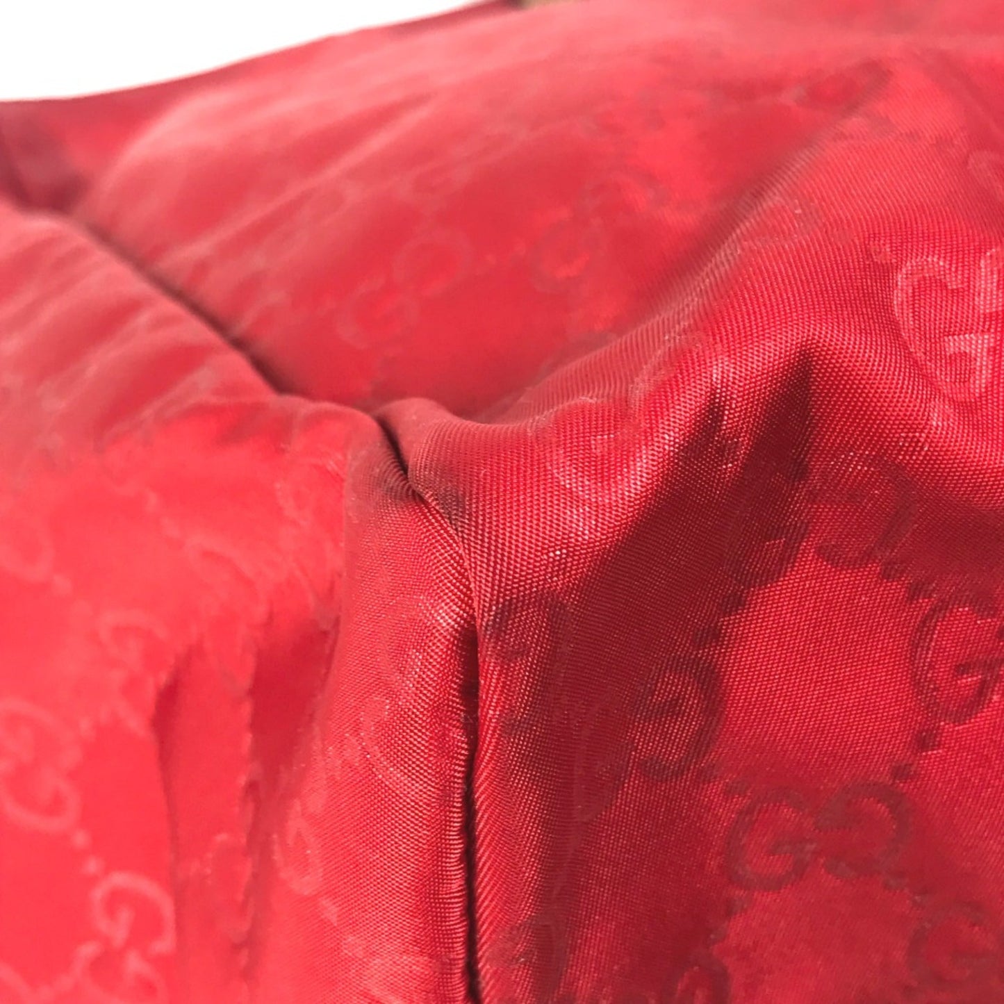 Gucci Red Cloth Tote Bag