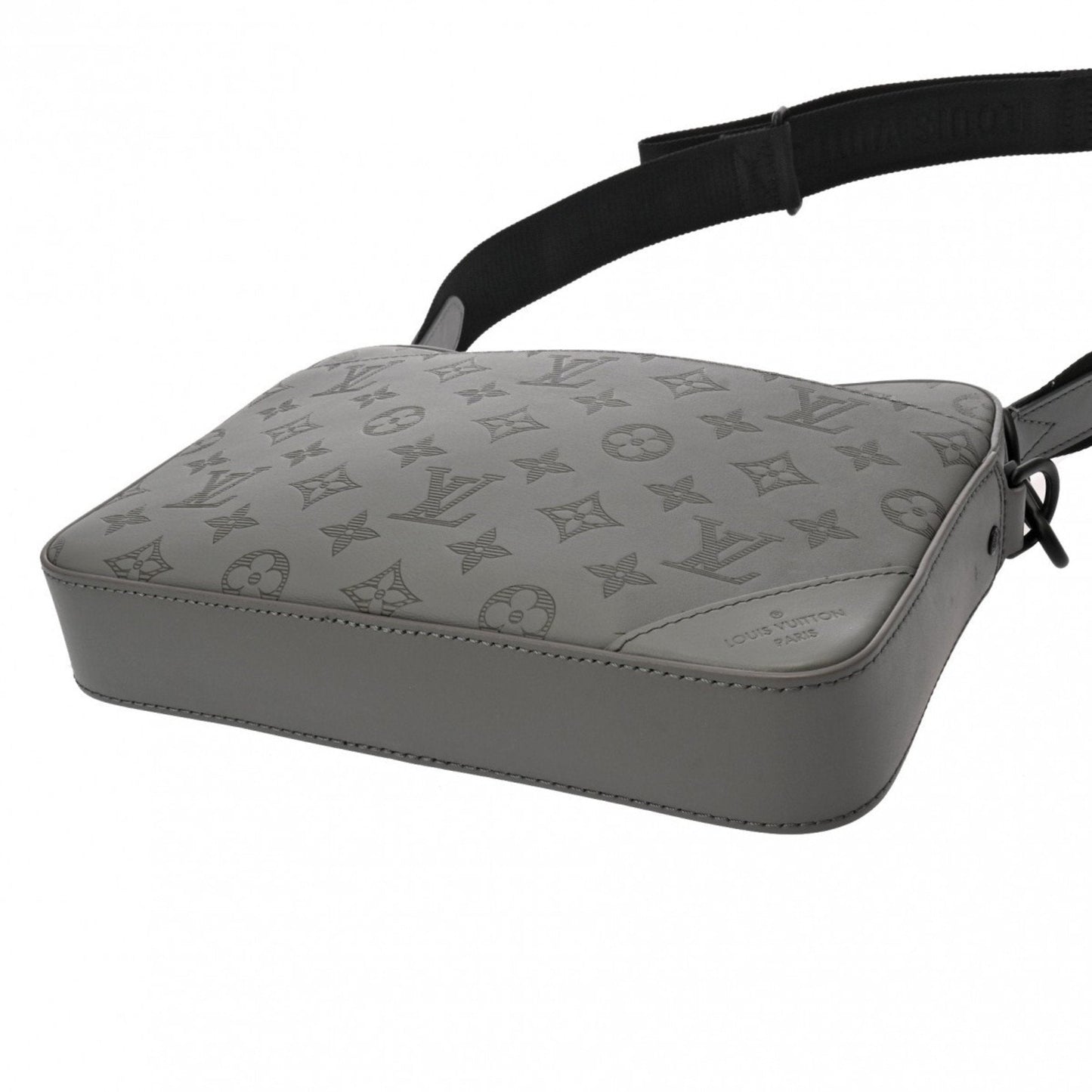 Louis Vuitton Gray Leather Shoulder Bag