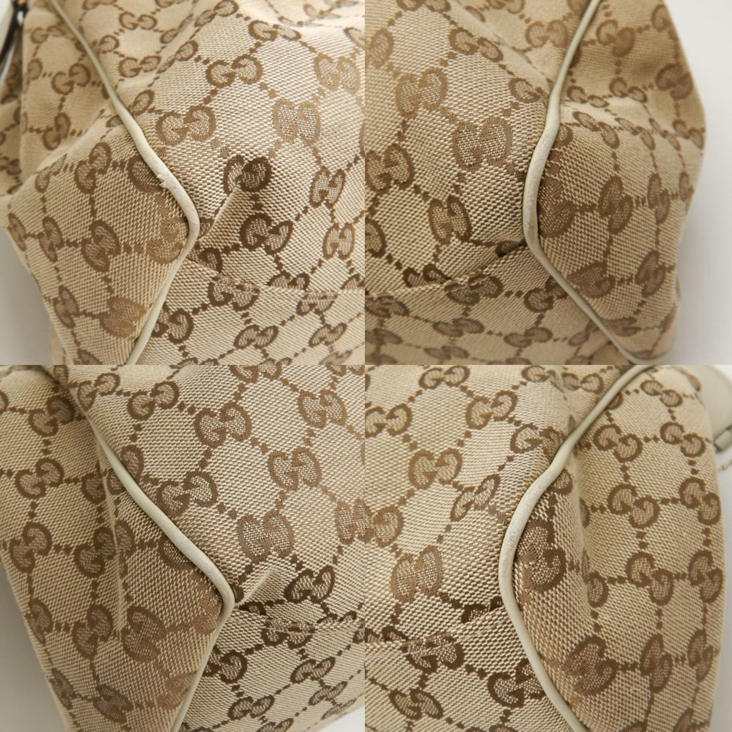 Gucci Beige Gg Canvas Tote Bag