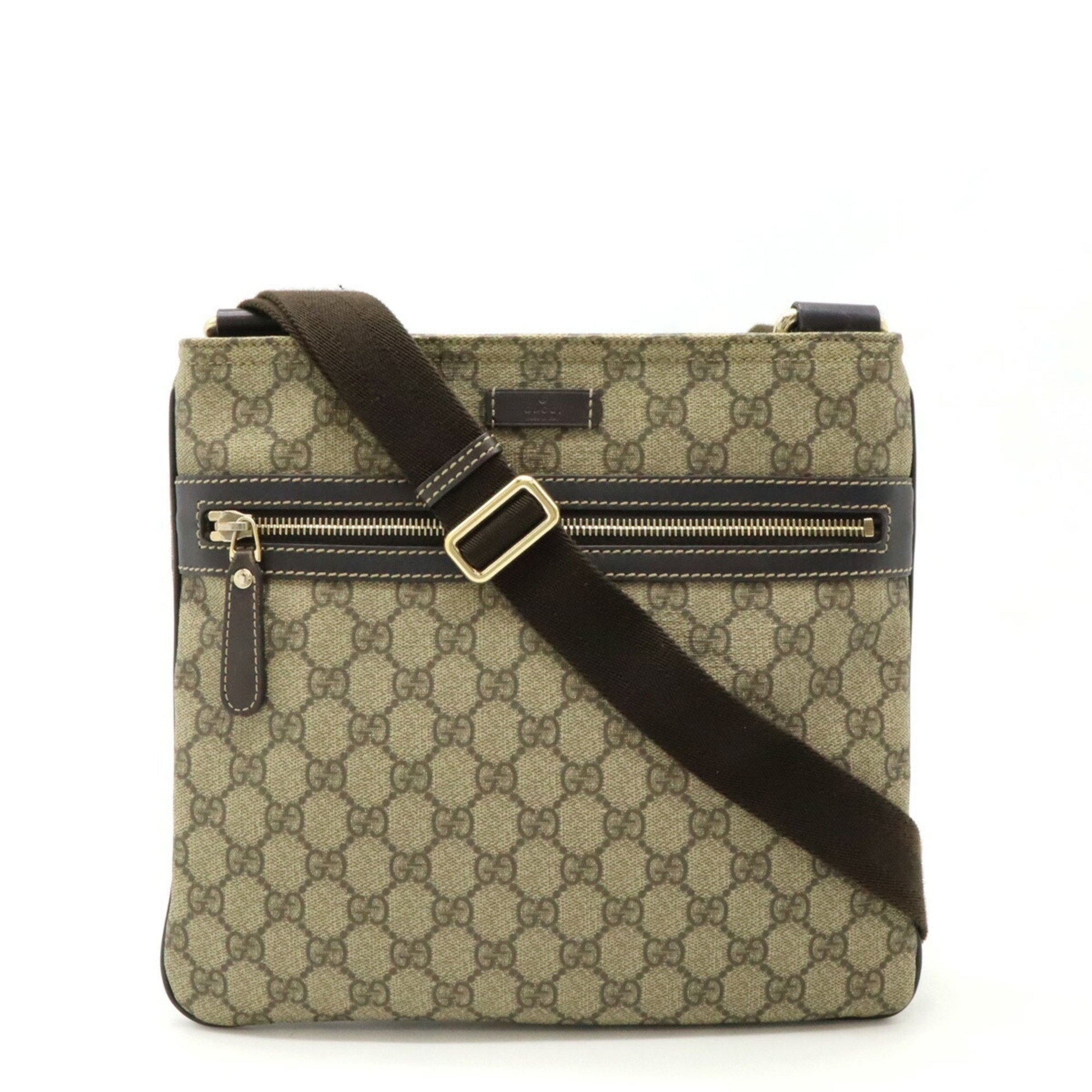 Gucci Dark Brown Pvc Leather Shoulder Bag ()