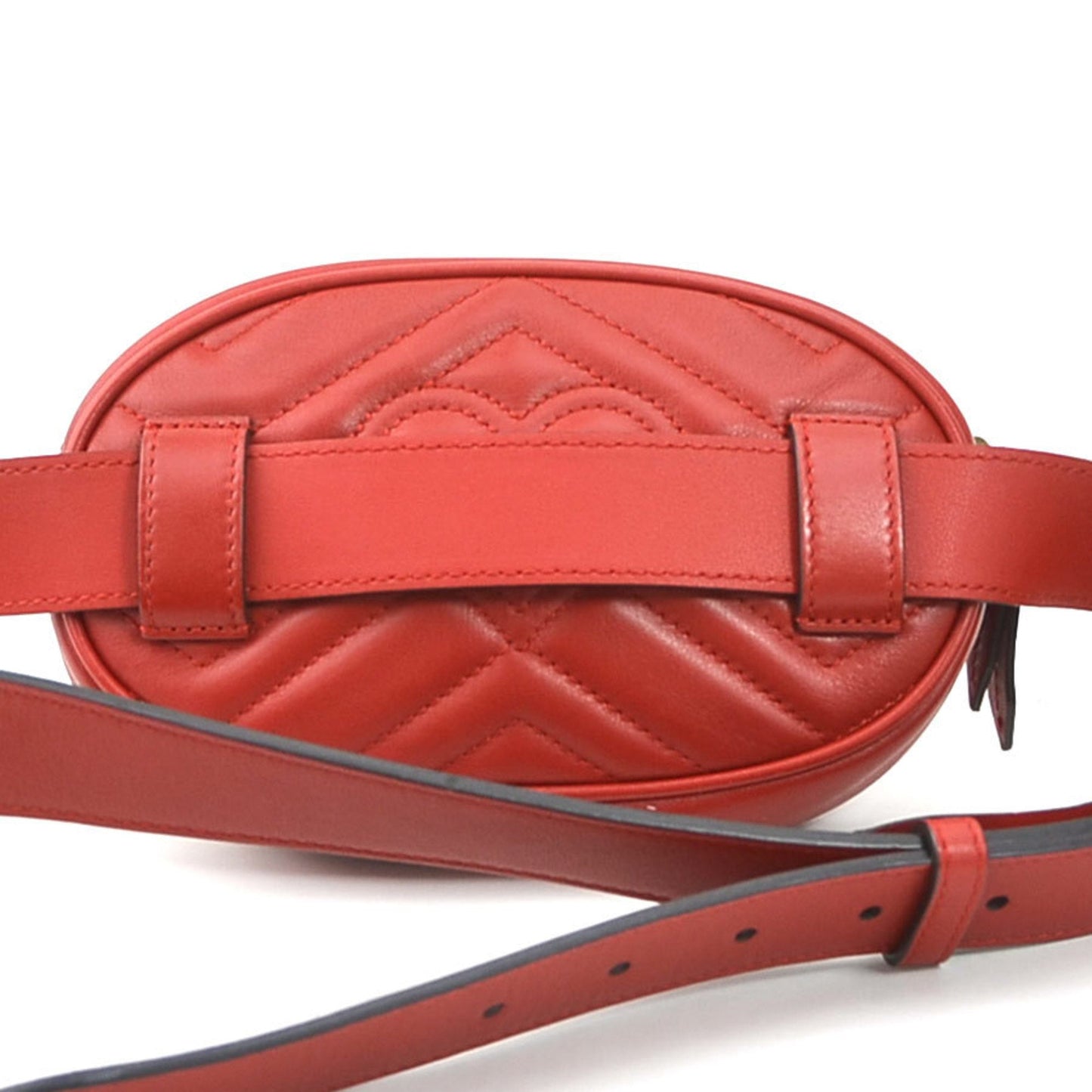 Gucci Red Color Leather Fanny Pack